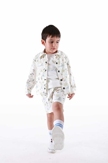 Ozmoz By Mukadder Özden Sea-Themed Spring Little Boys' Jacket