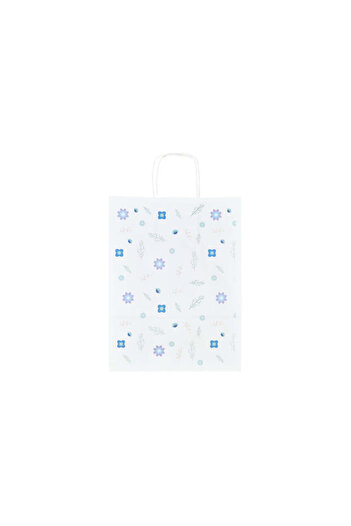 Papette Set of 100 Kraft Paper Bags with Pattern 1 Floral 24 x 31(H) x 10cm