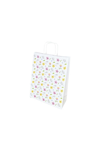 Papette Set of 100 Kraft Paper Bags with Pattern 8 Floral 24 x 31(H) x 10cm