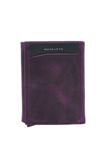 Meskanto Genuine Leather Mechanism Wallet