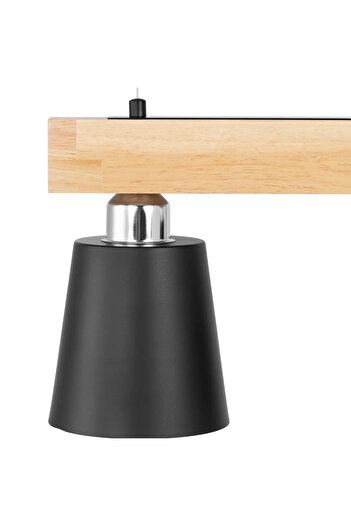 Other 3-bulb E27 hanging ceiling lamp - wooden beam