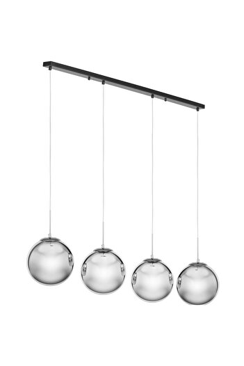 Other Modern 4-bulb E27 ceiling lamp - smoked glass