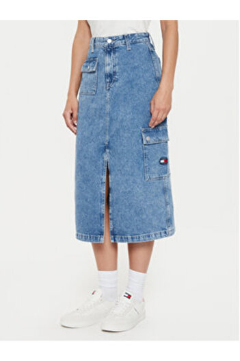 Tommy Jeans Women's Denim skirt DW0DW18226 Blue