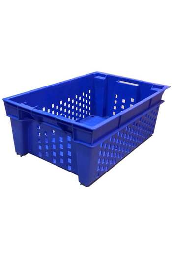 Generic Food Grade Vegetable/Dates/Fruits Storage Crate blue 58.5*38.5*21cm