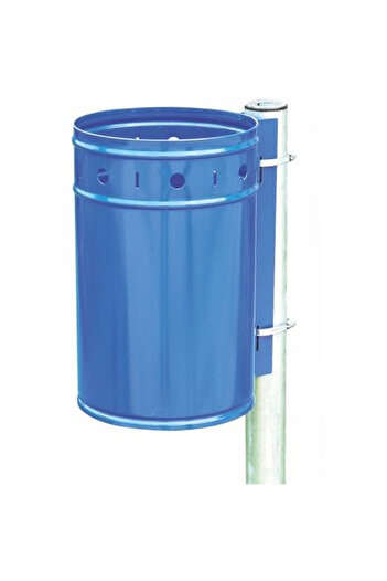 Other Steel post-mounted waste bin 20L blue
