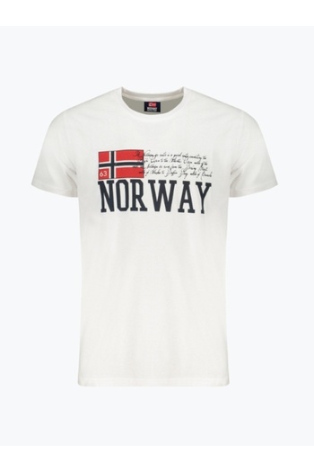 Norway Men's cotton crew neck t-shirt, White