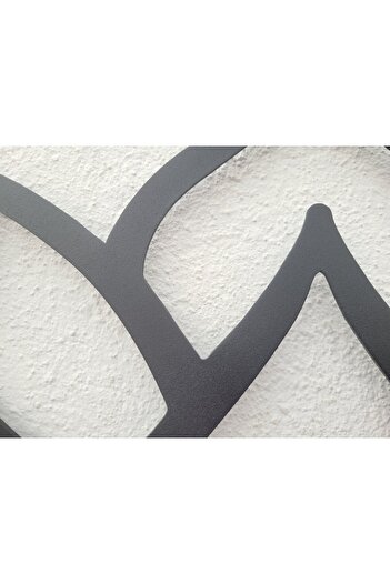 Kat Time Metal wall decor, black lotus flower, symbol of elegance, calm and balance.