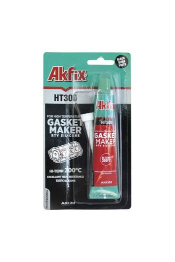 Akfix Silicon Rtv Gaskets, Akfix, Ht300, Tube 50Gr, Black