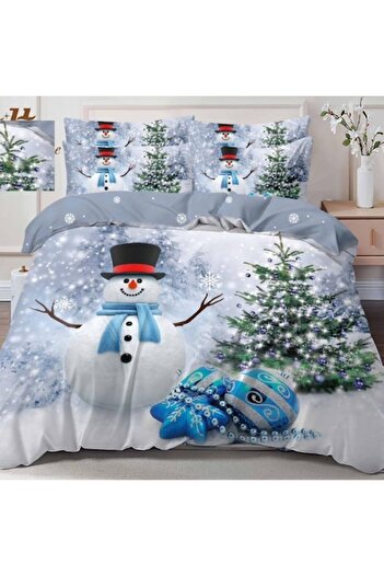 Casa de Vis Double Bed Linen Set, 6 Pieces, Cotton Satin, 220x230 cm, Red,