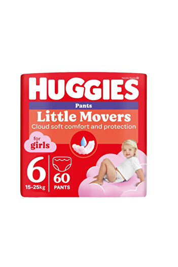 Huggies Scutece-chilotel Jumbo Pack 6, Girl, 15-25 Kg, 60 Buc