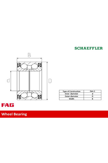 FAG Wheel bearing kit MAZDA 323 S V (BA) 1994-1998