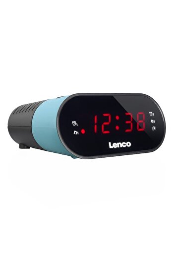 Lenco FM Radio Clock CR-07, Sleep Timer, 0.3W, Blue