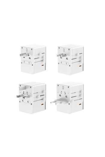 Other Universal Charger Travel Adapter 35W EU / UK / AUS / US / JP 3x USB-C 2x USB-A - White