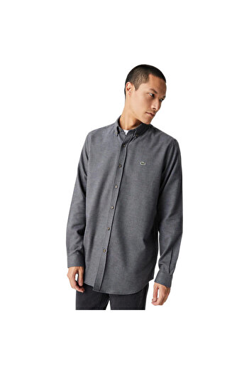 Lacoste Regular Fit Button down Collar Gray Men's Shirt Ch2337-37G