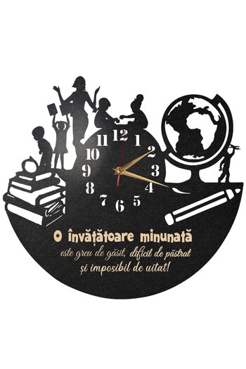 OEM Wall Clock 'Wonderful Teacher' from HDF - 35 cm