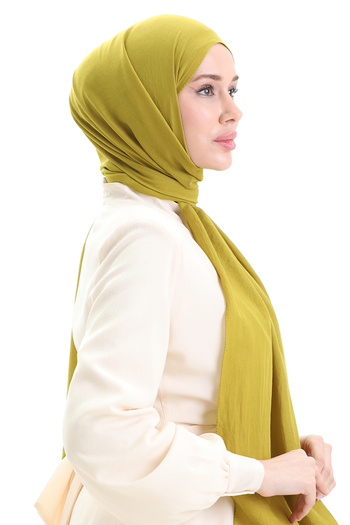 sefamerve Cotton soft shawl 70283-33 oil green