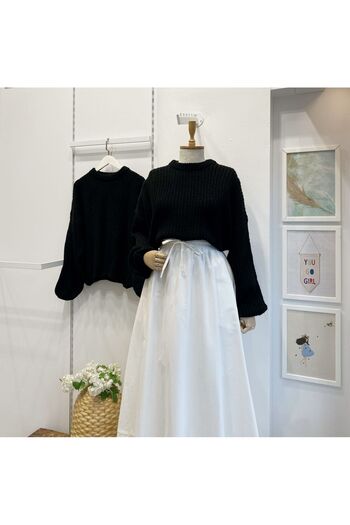 Faya Boutique Black Nuageux Sweater