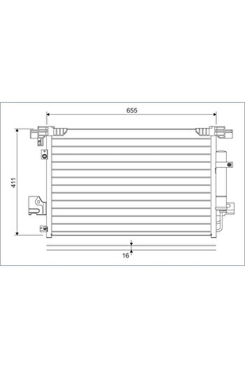 VALEO Air conditioning condenser MITSUBISHI DELICA D5 (CV_W) 2007-2012
