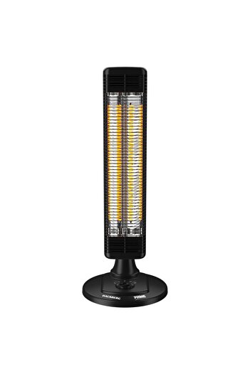 Hausberg Radiator electric HB-8565NG, 1000W, 2 trepte incalzire, tub carbon, protectie IP24, termostat, metal