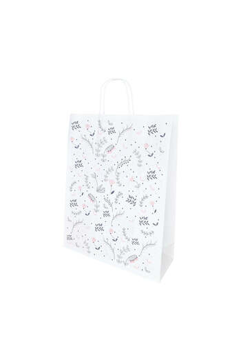 Papette Set of 100 Kraft Paper Bags with Pattern 3 Floral 32 x 41(H) x 12cm
