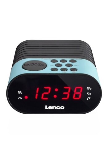 Lenco FM Radio Clock CR-07, Sleep Timer, 0.3W, Blue