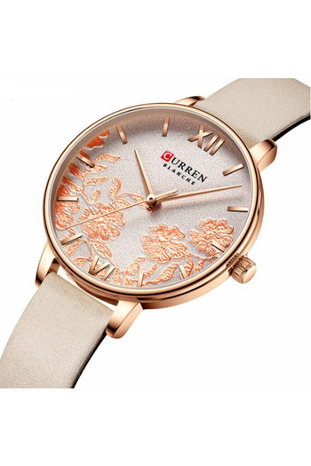 Curren Women's Watch Leather Strap Quartz Analog Casual Elegant