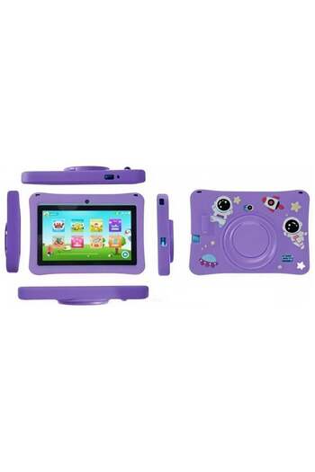 OTEETO K3 Kids Tablet with 17.8 cm HD Display - 128GB Storage, 4GB RAM, Wi-Fi, Protective Case, Char