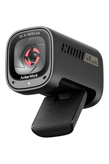 Anker AnkerWork C310 4K Webcam for PC, 12 Megapixel, AI Auto Focus, AI Framing, AI Noise Canceling Mic, Bu