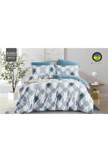PROMISE King Velvet Double-Sided Printed Comforter Set - 6 Pieces