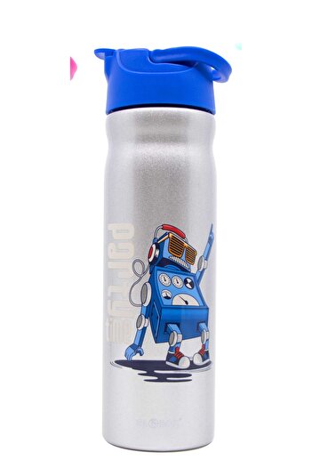 Globox Robot Patterned 304 Steel Flask 500 ml (3. Raf)