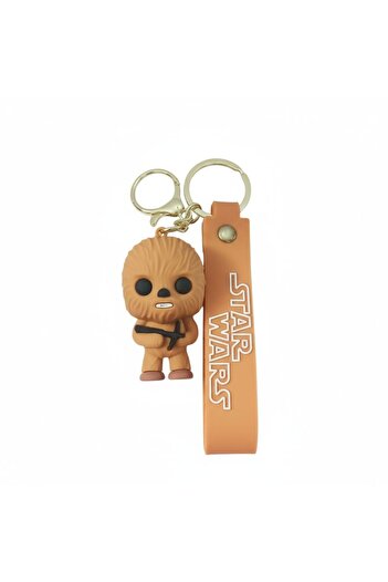 POKAK Star Wars Chewbacca Silicone 3D Figure Keychain Accessory Bag Ornament