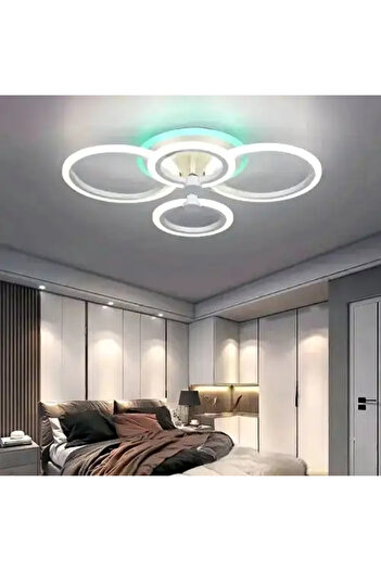 LED CONCEPT LED chandelier with three types of light, remote control, adjustable intensity, 90W, RGB, 58x43x13cm