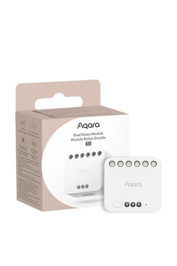 Aqara [Upgraded Version] Dual Relay Module T2 with Matter, Requires Zigbee 3.0 HUB, Dry Contact Mode