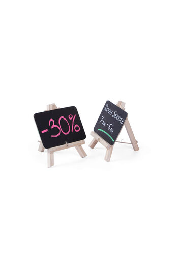 HENDI Table Board with Wooden Stand 148x97 mm - Set of 2