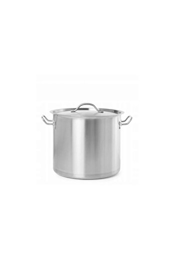 HENDI Professional Medium Pot with Lid, 32 Lit, Budget Line Stainless Steel
