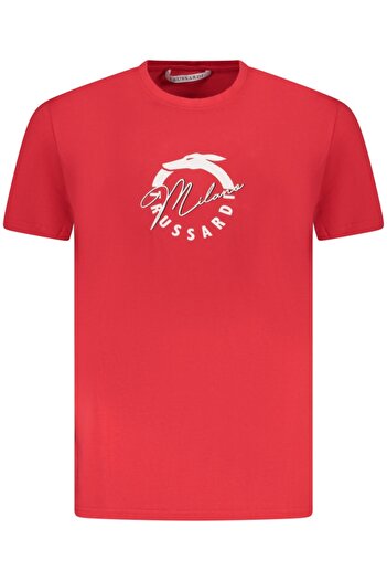 Trussardi Men's T-shirt, cotton, with graphic print, Regular fit, Red