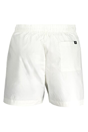 Calvin Klein , Logo Printed swim shorts, White, Persian green