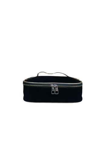 Maykis Suede Box Makeup and Dress Bag