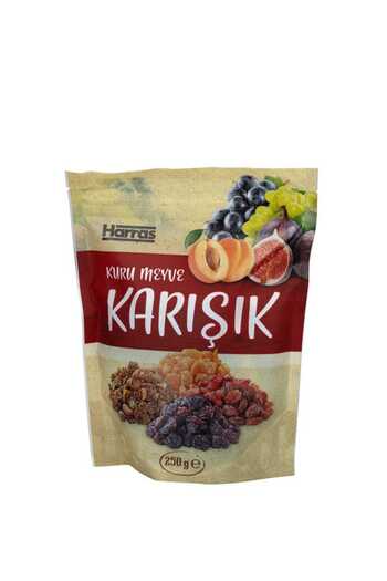 Harras Luxury Mixed Dried Fruit 4 Pack |   Natural Fig Apricot Grape Mix |   4 Pieces X 250 Grams