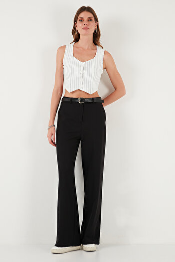 Lela Γιλέκο Slim Fit με λαιμόκοψη σε σχήμα καρδιάς, με χοντρά λουριά, Crop Vest 5865497