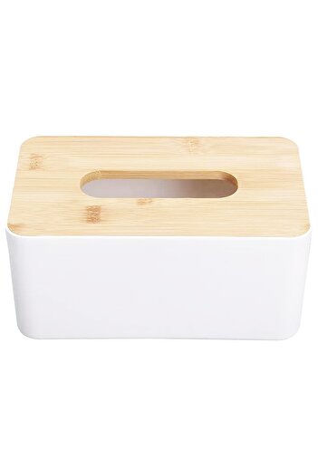Aptel Napkin box, plastic and MF, white, 21x10x13 cm