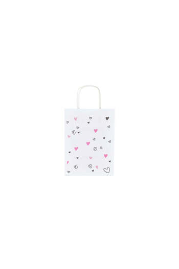 Papette Set of 100 Kraft Paper Bags with Pattern 8 Love 18 x 24(H) x 7cm