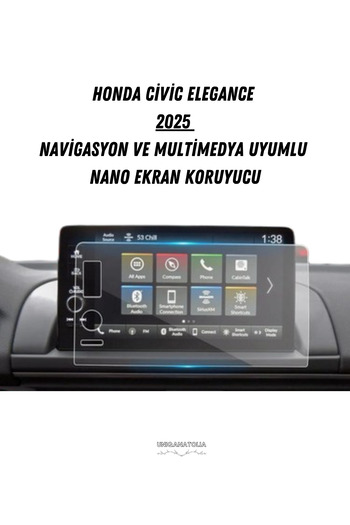 UniqAnatolia Nano Screen Protector Compatible with Honda Civic Elegance 2025 Navigation and Multimedia