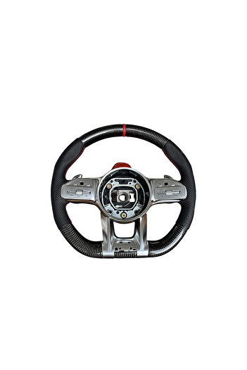 Lumi LUXURY Leather and carbon sports steering wheel compatible with Mercedes models 2011-2021 - not OEM