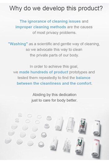 Generic Portable Bidet with Retractable Jet | 4 Modes, Rechargeable, IPX7 Waterproof