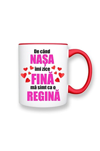 OEM Personalized mug with message: 'Since the godmother calls me goddaughter, I feel like a queen', Beta