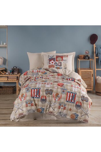 Hobby home collection Victory Beige - Poplin Studio Single Duvet Cover Set