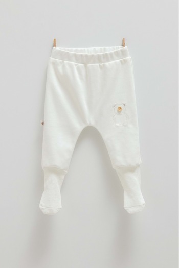 DIGERUI Cute Bear Socks Baby Pants Ecru
