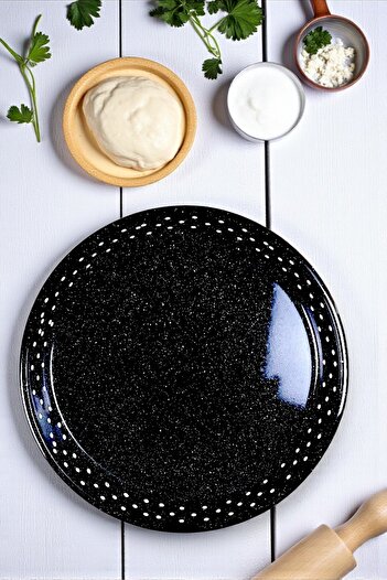İnci Emaye No 34 Enameled Oven Tray Round Tray ~34 Cm
