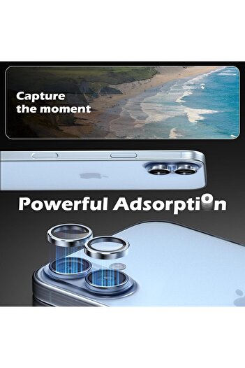 Fibaks iPhone 17 Compatible Camera Protection with Apparatus Colorful Lens Protector Tempered Glass Protection